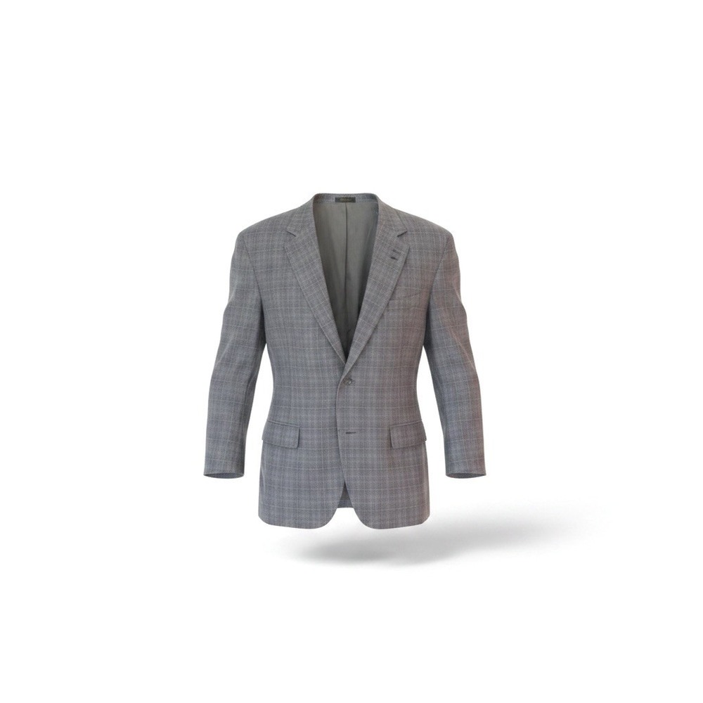 Colony Club McPhersons Mens Grey Plaid Two Button Blazer Sport Coat 48R